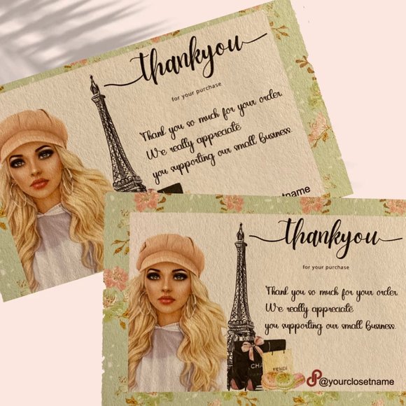 Thank You Cards, Etsy Small Business Thank You For Your Purchase - Picture 3 of 12